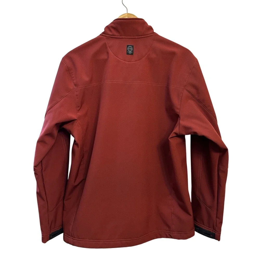 ATG by Wrangler Men's Trail Jacket Size Medium Red Black Trim‎ Zipper